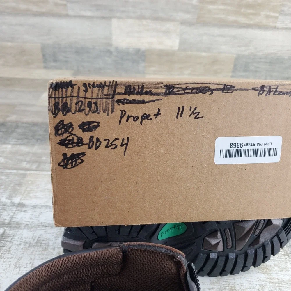 Propet Blizzard Mid Top Mens Waterproof Shoes Sz 11.5 Brown Leather Rubber